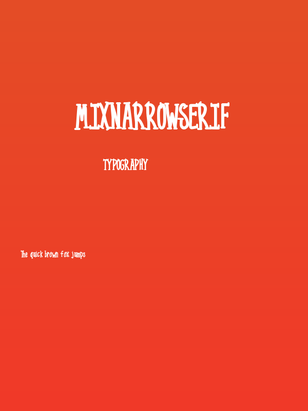 MixNarrowSerif Poster