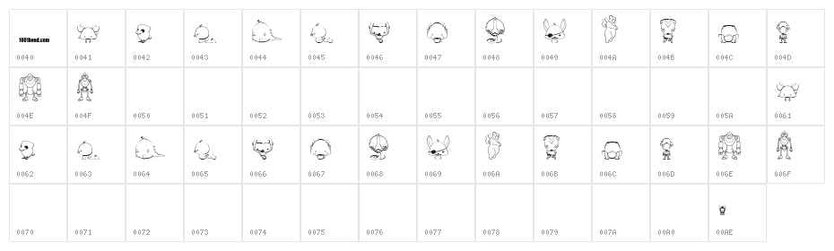 MixOne Character Map