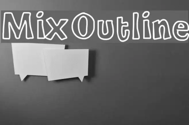 MixOutline Font examples