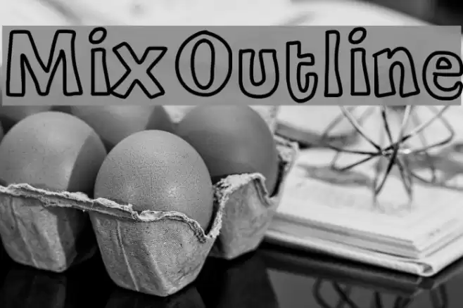 MixOutline Font examples