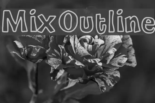 MixOutline Font examples