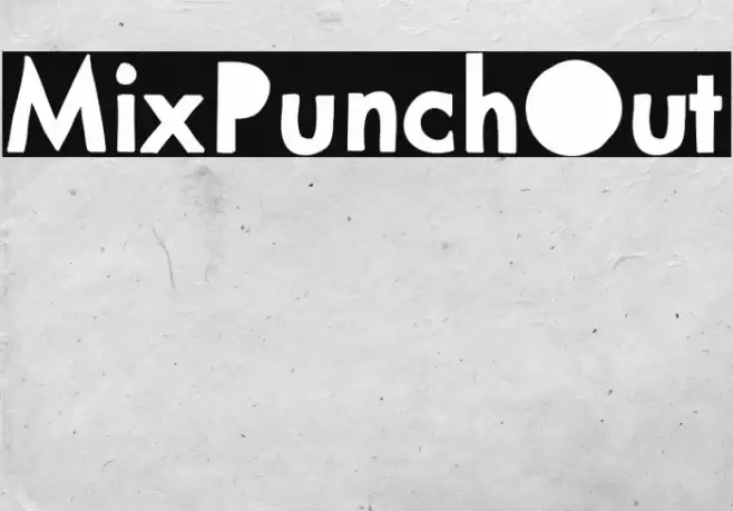 MixPunchOut Font examples