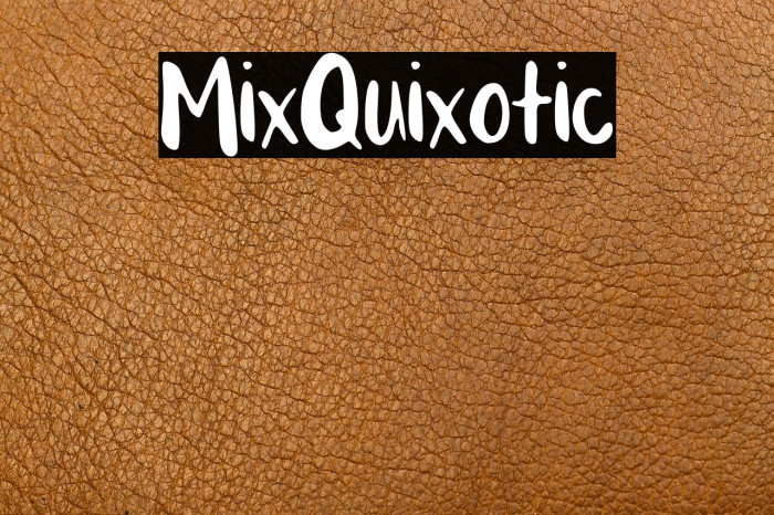 MixQuixotic Font examples
