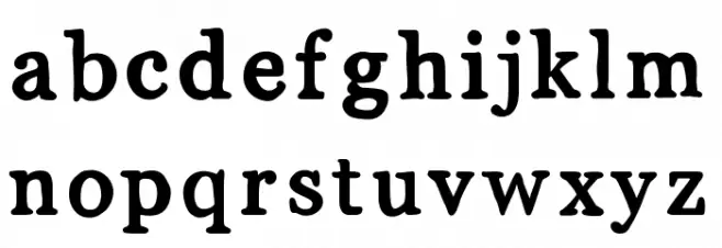 MixSerif फ़ॉन्ट लोअरकेस
