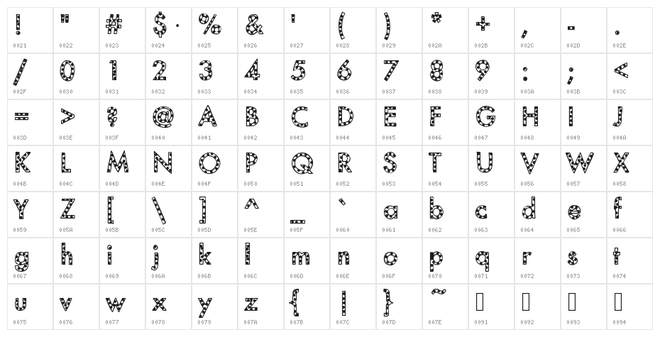 MixSpotted Character Map