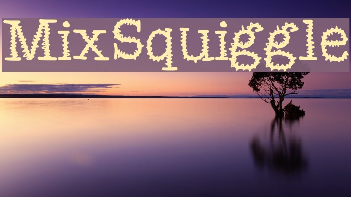 MixSquiggle Font examples