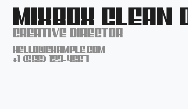 Mixbox Clean Demo Clean Business Card