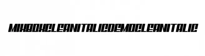 Mixbox Clean Italic Demo Clean Italic  font caratteri gratis