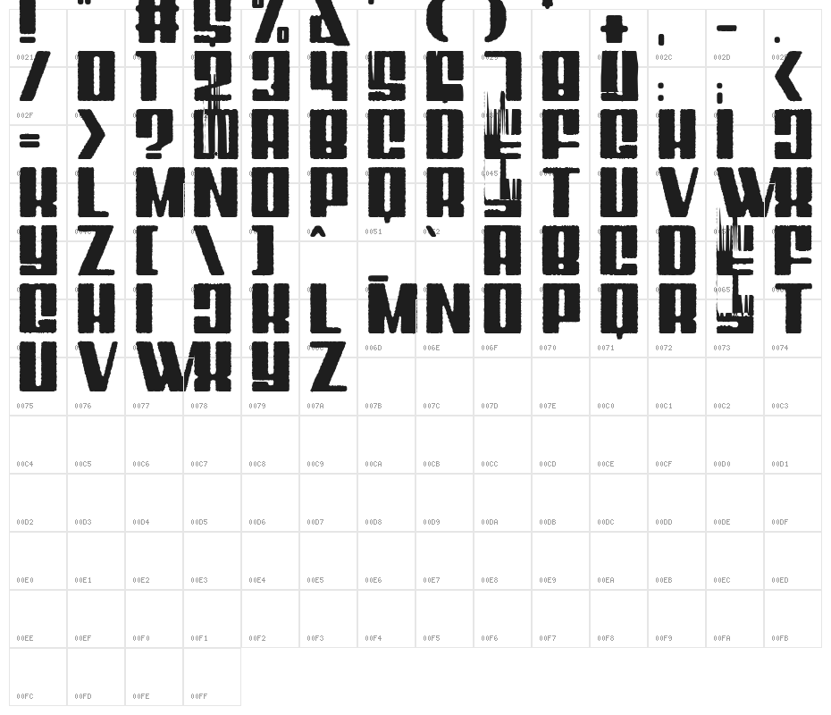 Mixbox Rough Demo Rough Character Map