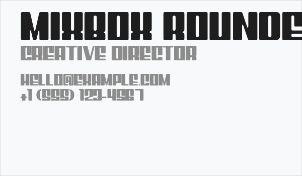 Mixbox Rounded Demo Rounded Business Card