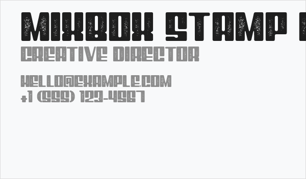 Mixbox Stamp Demo Stamp Business Card