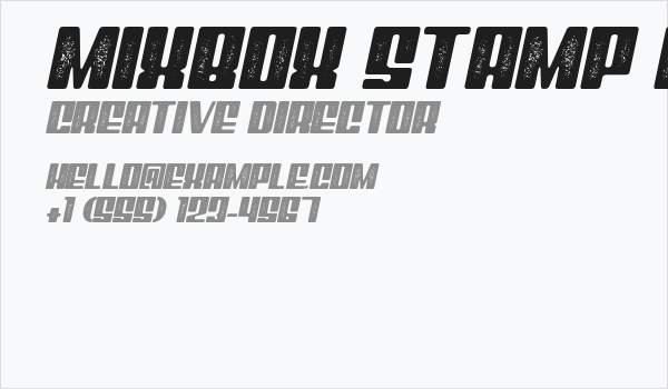 Mixbox Stamp Italic Demo Stamp Italic Business Card