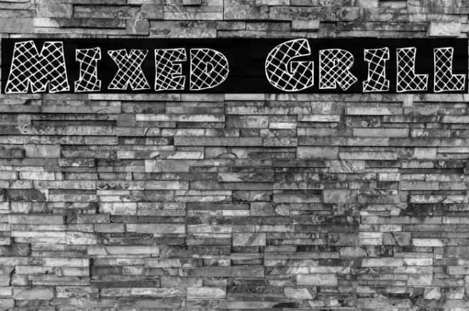 Mixed Grill फ़ॉन्ट examples