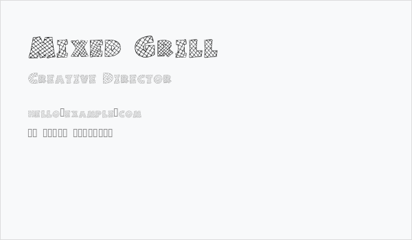 Mixed Grill Business Card