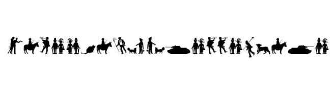 Mixed Silhouettes Five  フリーフォントのダウンロード