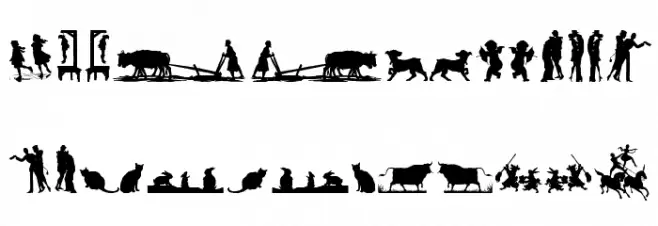 Mixed Silhouettes Five 字体 大写