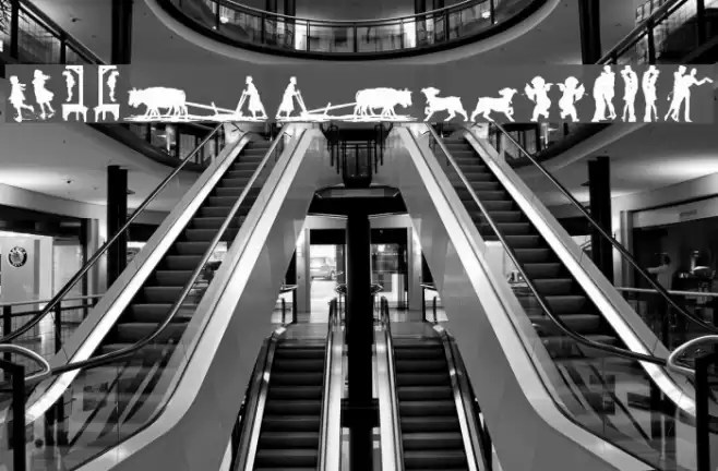 Mixed Silhouettes Five Font examples