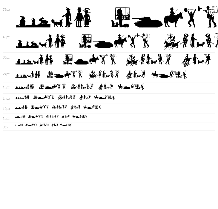 Mixed Silhouettes Five Waterfall