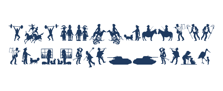 Mixed Silhouettes Five Lowercase