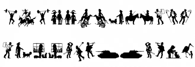 Mixed Silhouettes Five फ़ॉन्ट लोअरकेस