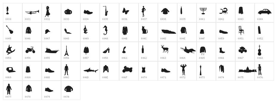 Mixed Silhouettes Free vol 2 Character Map