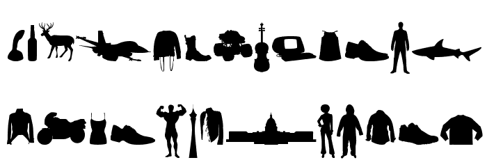 Mixed Silhouettes Free vol 2 Font LOWERCASE