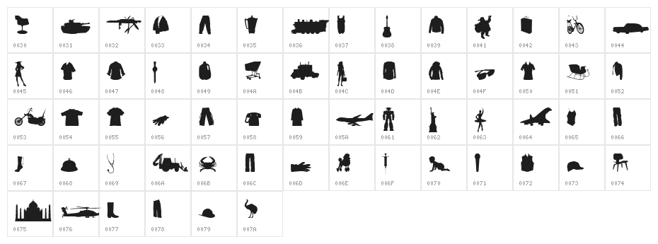 Mixed Silhouettes Free vol 3 Character Map