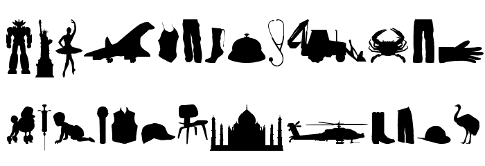 Mixed Silhouettes Free vol 3 Font LOWERCASE