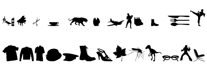 Mixed Silhouettes Free vol 4 Font LOWERCASE