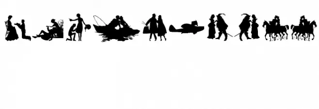 Mixed Silhouettes Free Font OTHER CHARS