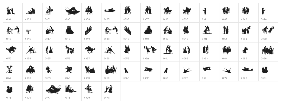 Mixed Silhouettes Free Character Map