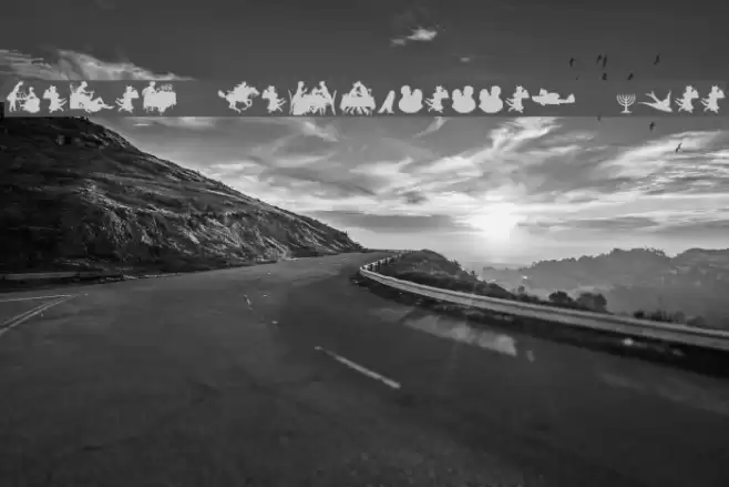 Mixed Silhouettes Free Font examples