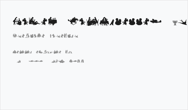 Mixed Silhouettes Free Business Card