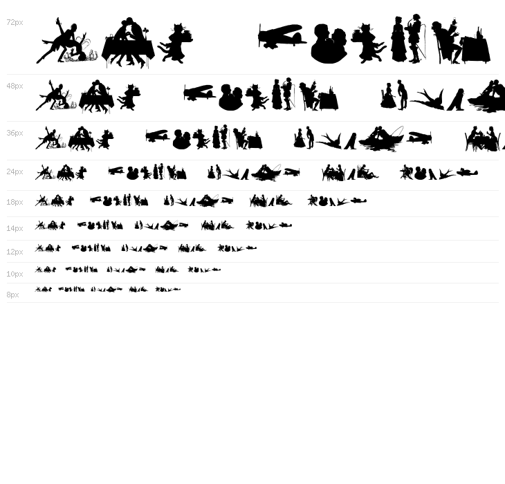 Mixed Silhouettes Free Waterfall