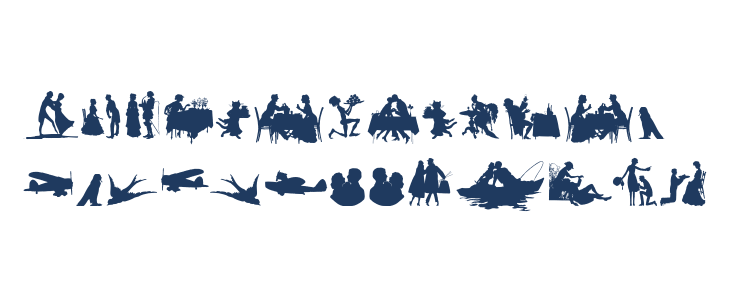 Mixed Silhouettes Free Lowercase