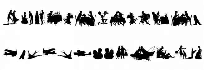 Mixed Silhouettes Free फ़ॉन्ट लोअरकेस