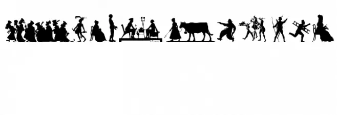 Mixed Silhouettes Seven Regular Font OTHER CHARS