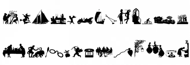 Mixed Silhouettes Seven Regular Fonte MAIÚSCULAS