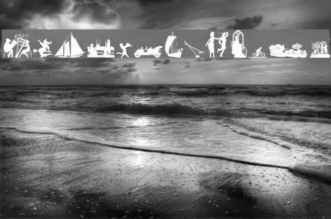 Mixed Silhouettes Seven Regular Font examples