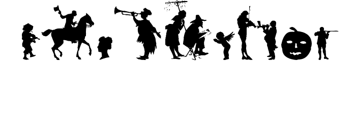 Mixed Silhouettes Six Font OTHER CHARS