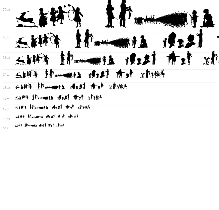 Mixed Silhouettes Six Waterfall