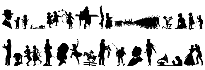 Mixed Silhouettes Six Font LOWERCASE