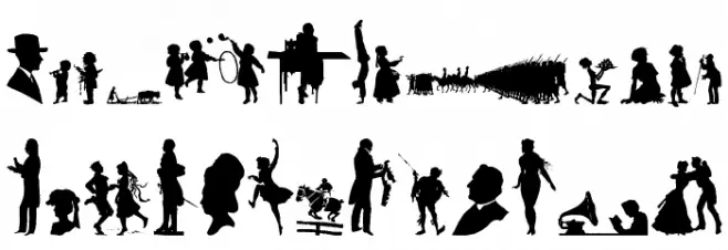 Mixed Silhouettes Six Шрифта строчной