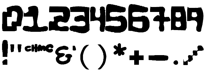Mixed Up Distortio Regular Font OTHER CHARS