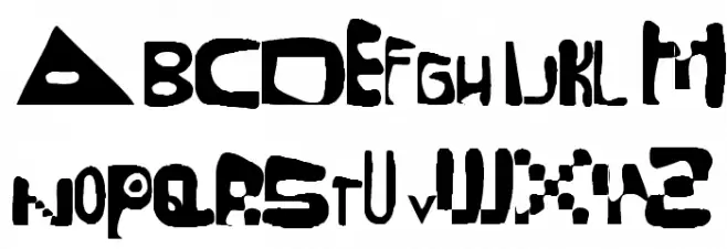 Mixed Up Distortio Regular 字体 大写