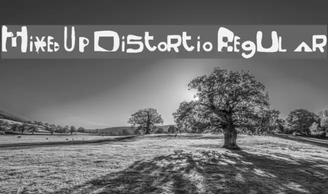 Mixed Up Distortio Regular Font examples