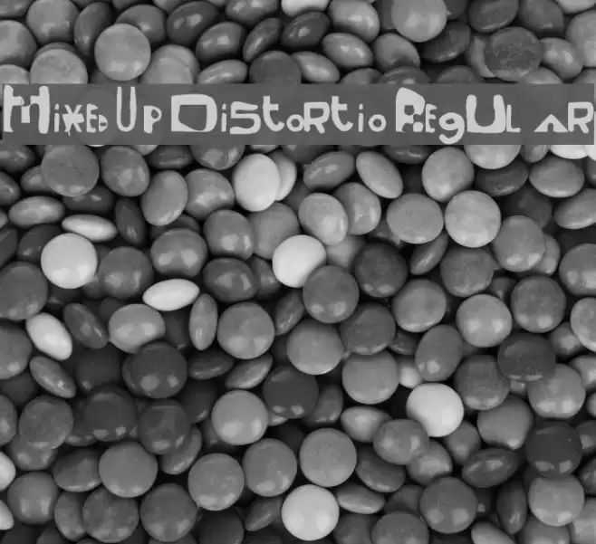 Mixed Up Distortio Regular Font examples