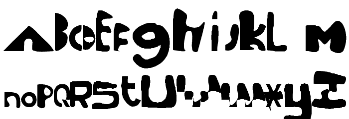 Mixed Up Distortio Regular Font LOWERCASE