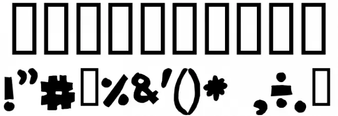 Mixed up Font OTHER CHARS