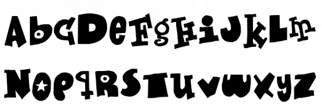 Mixed up Font Litere mari